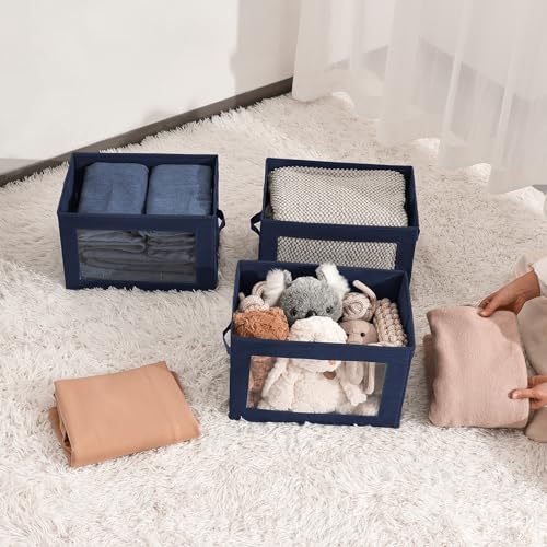 Minimalist 6 Pack Large Fabric Storage Bins with Lids (6 Count)