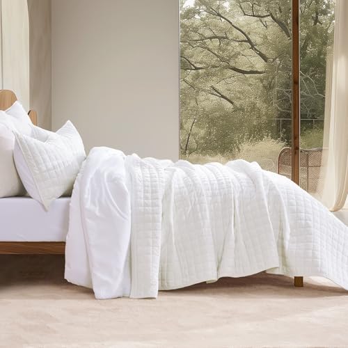 Channel Box Stitch Velvet Quilt Set