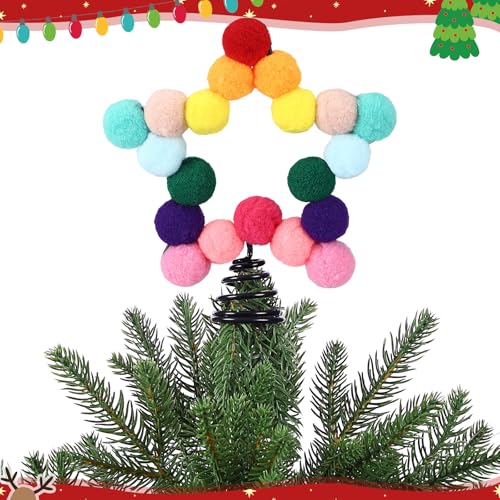 Felt Ball Star Christmas Tree Topper