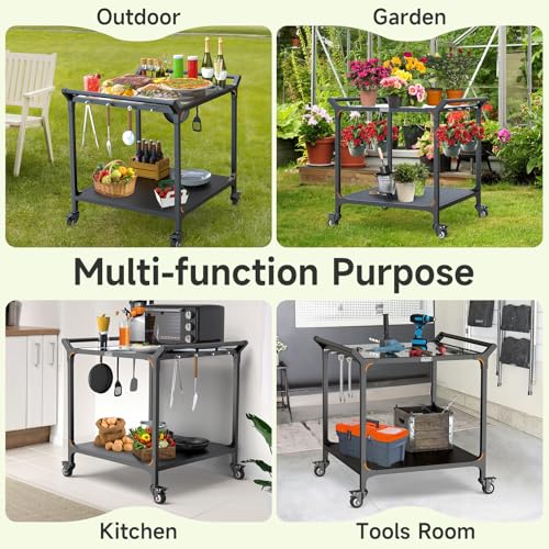 Outdoor Grill Cart on Wheel 32" x 32"