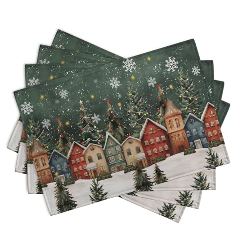 Christmas Placemats 12x18 Inch Set of 4