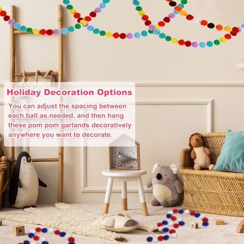 26Ft Pom Pom Garland Decorations