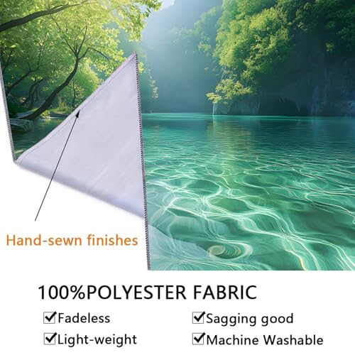 Nature Tapestry Forest Tree Sea Cave Wall Hanging