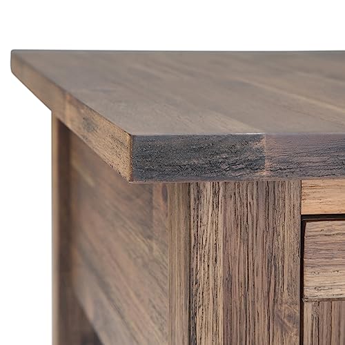 Monroe 14" Wide Solid Wood Rectangular End Table in Brown