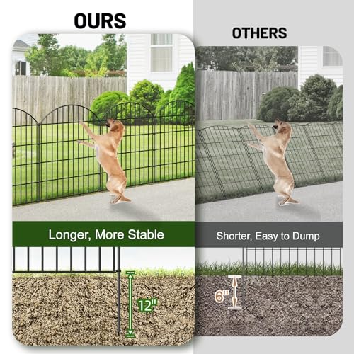 Metal Garden Fence 36 in x 11.7 ft (5040 sq inches)