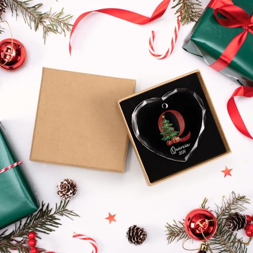 Personalized Christmas Ornaments with Initial Name