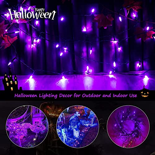 Purple String Lights Battery Operated 2 Pack 17.8 Feet 50 LED (17.8 Foot)