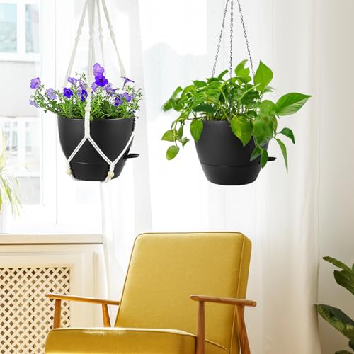 10 inch Self Watering Hanging Planters (2 Count)