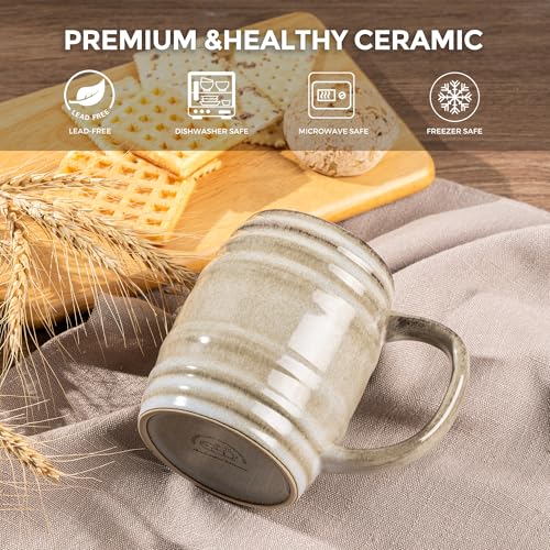 20oz Large Coffee Mugs Set of 4 (4 Count)