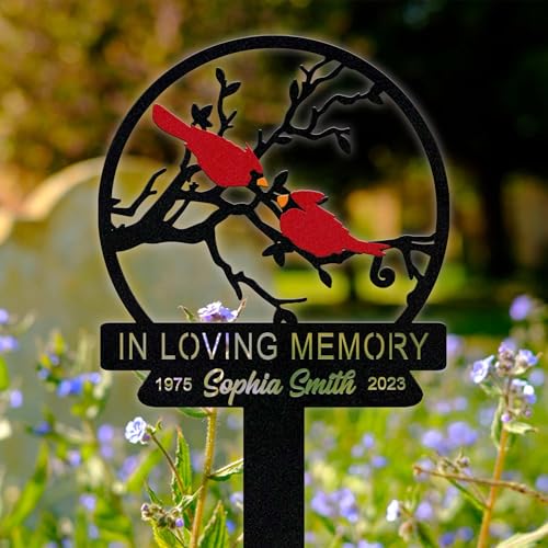 Personalized Cemetery Memorial Metal Stakes