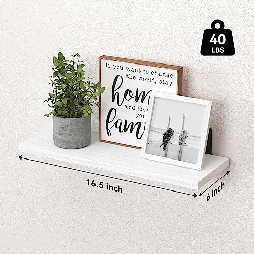 Floating Shelves Set of 6 for Wall Decor & Storage (6 Count)