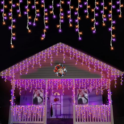 Orange and Purple Halloween Lights (66 Foot)