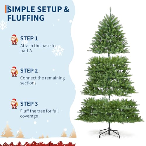 6FT Pre Lit Artificial Christmas Tree with Color Lights