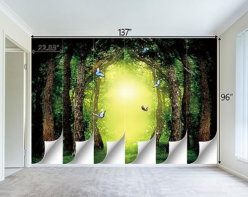 Classy Dream Butterfly Forest Tree Wallpaper for Bedroom Jungle Woodland wall Mural Living Room Large Woods Adhesive Fabric decorr