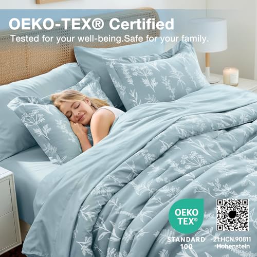 Mineral Blue Bed in a Bag Queen 7 Pieces