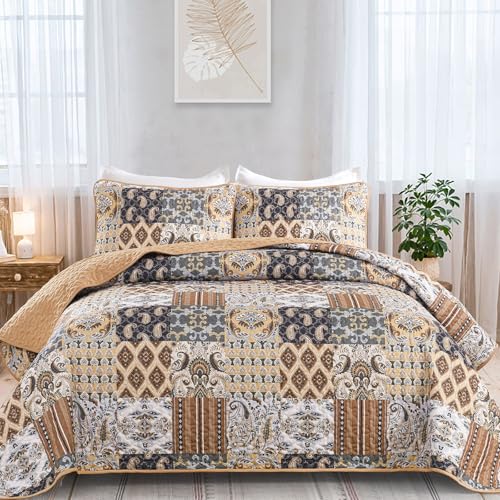 Boho Quilt Set Queen Size
