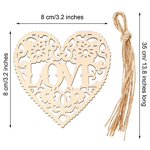 60 Pcs Christmas Wooden Ornaments 3.5" Unfinished Wood Slices