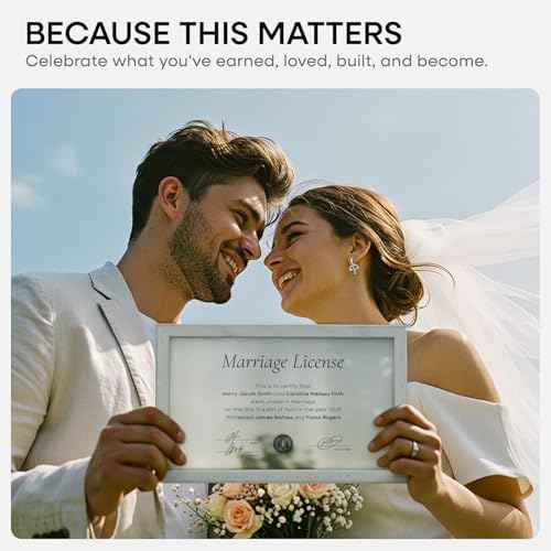 8.5x14 Black Oak Marriage License Frame (2 Count)