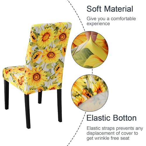 Pattern Chair Covers for Dining Room Set of 4