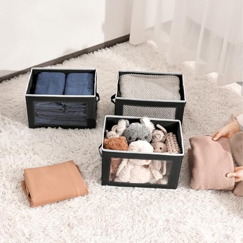 Storage Boxes with Lids (3 Count)