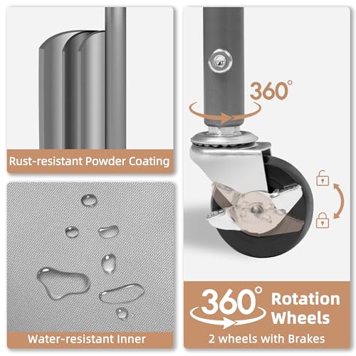 80 Liters Vertical Rolling Laundry Hamper