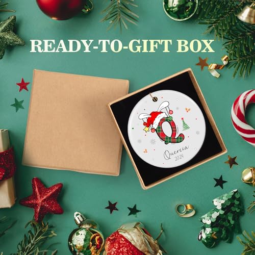 Personalized Christmas Ornaments with Initial Name