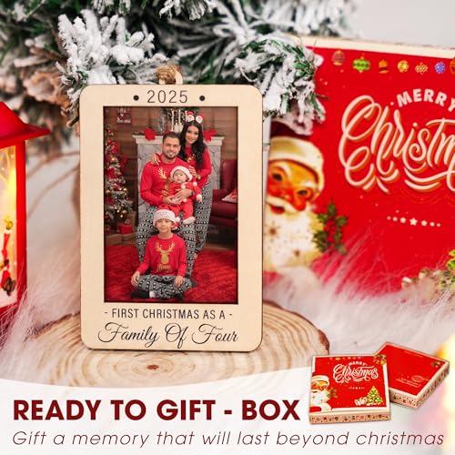 Our First Christmas as Family of 4 Ornament 2025