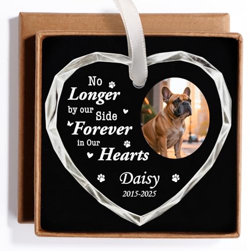 Personalized Dog Christmas Ornaments with Photo Name for Christmas Tree