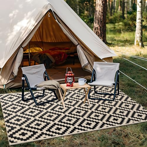 Outdoor Rug 5x8 ft Waterproof Reversible Mat