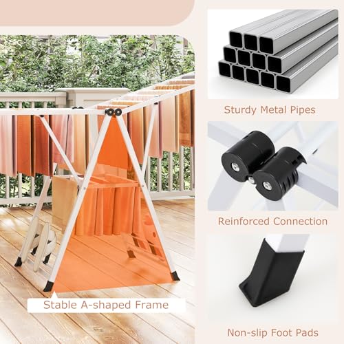 Foldable Metal Clothes Drying Rack