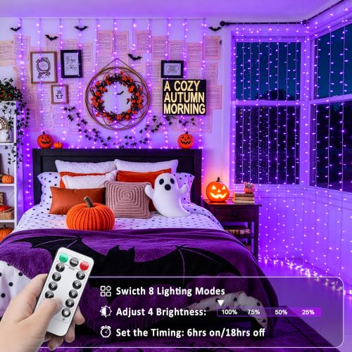 200 LED USB Purple Halloween Lights (6.5 Foot)