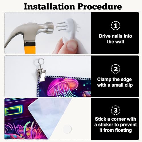 Blacklight Space Astronaut Tapestry UV Reactive Galaxy Planet Glow in Dark Tapestries Black Light Poster Neon Wall Hanging Art for bedroom Living Room