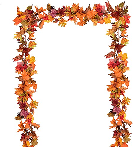 3 Pack Fall Maple Leaf Garland Artificial Maple Garland (3 Count)