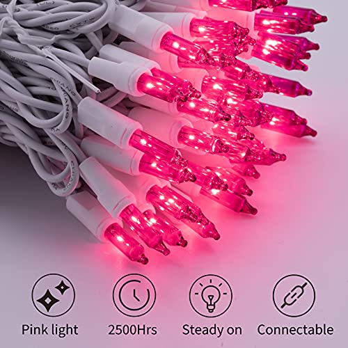 Christmas Pink Mini String Lights (26.5 Foot)