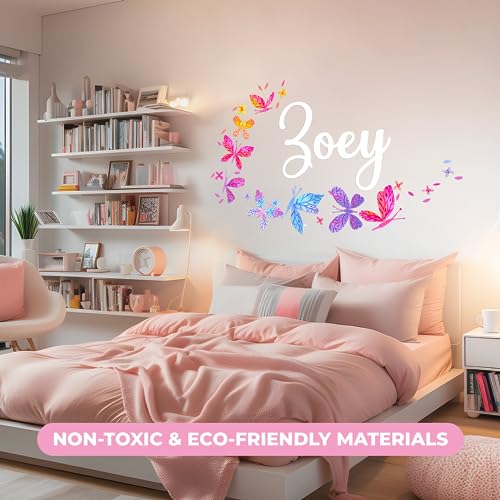 Personalized Name Wall Decals for Girls Bedroom