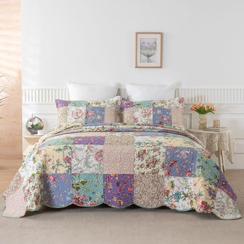 Oversized King Bedspreads Patchwork Quilt Set