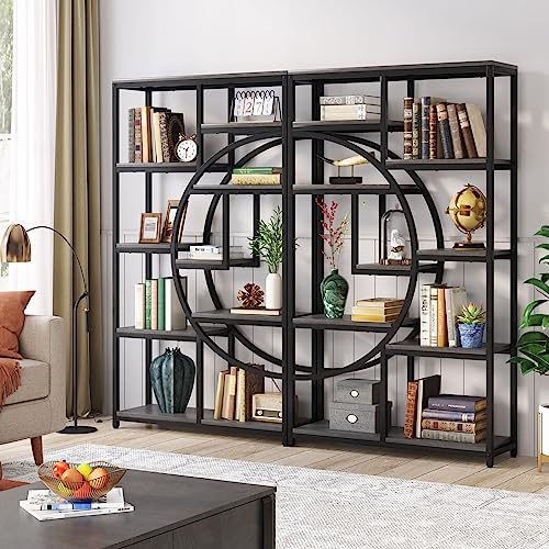 Bookshelf Industrial Etagere Bookcase (2 Count)