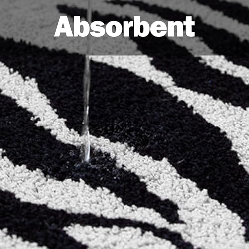 5x3.3 ft Tibetan Tiger Area Rug Tufted High Pile XLarge Indoor Machine Washable Carpet with Nonslip TPR Backing (16.42 Sq Ft)