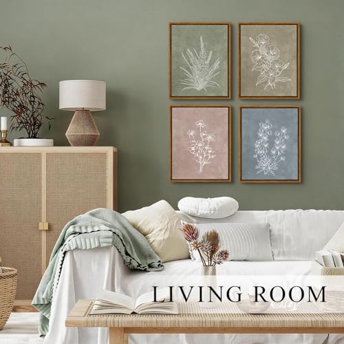 Framed Wall Art Decor for Living Room (4 Count)