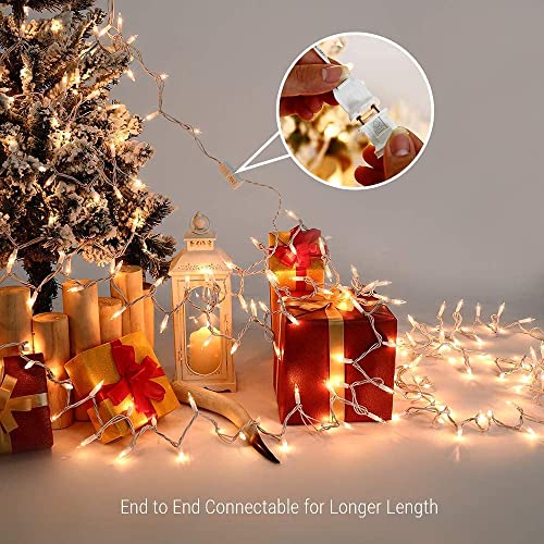 2 Pack 50 Count 10FT Christmas String Lights Clear Warm White Mini Lights