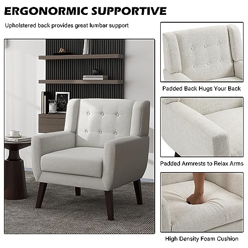 Modern Floral Accent Chair