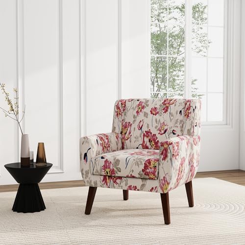 Modern Floral Accent Chair