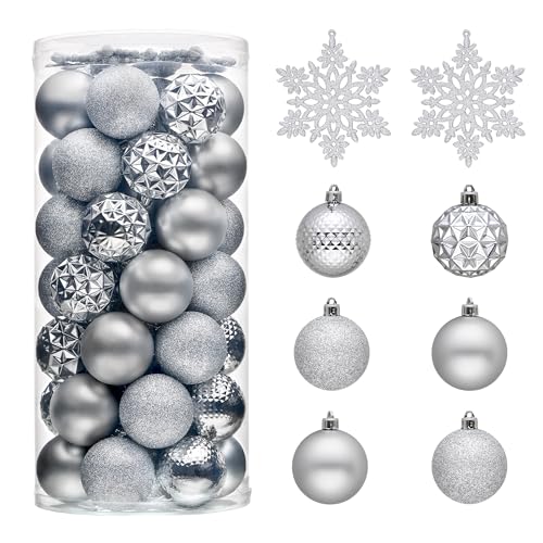 50ct Christmas Tree Decorations Ball Ornaments 2.36 Inches (50 Count)