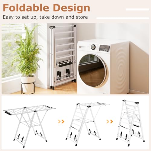 Foldable Metal Clothes Drying Rack