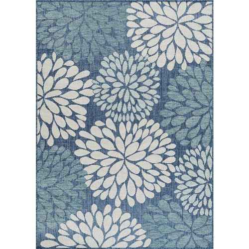 Outdoor Rug 8x10 Modern Exotic Tropical Leaf Area Rugs for Indoor and Outdoor Patio Deck Porch Garden Water Resistant Washable Outside Carpet