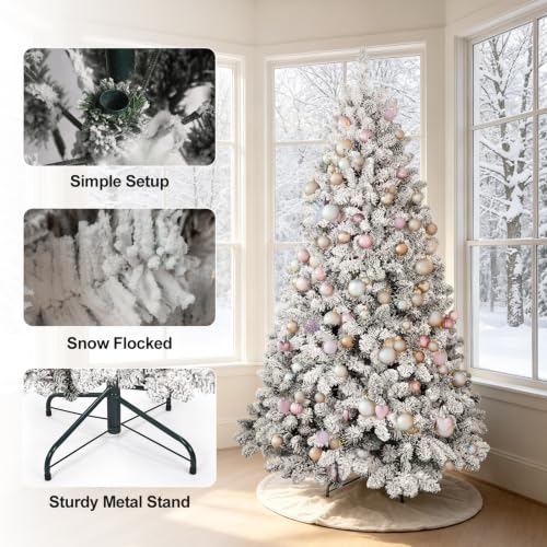 7ft Snow Flocked Christmas Tree