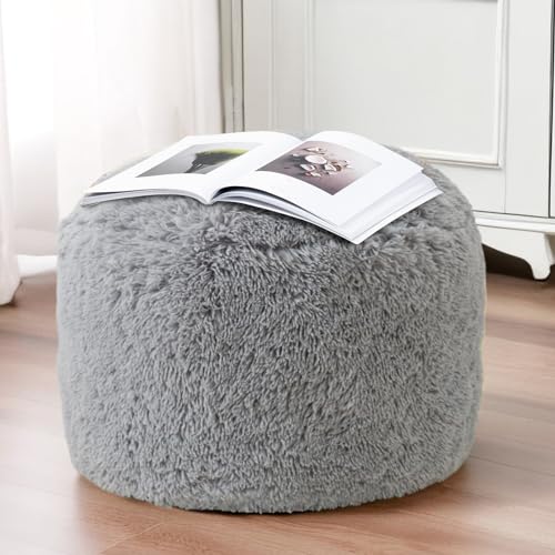 Round Stuffed Pouf Ottoman