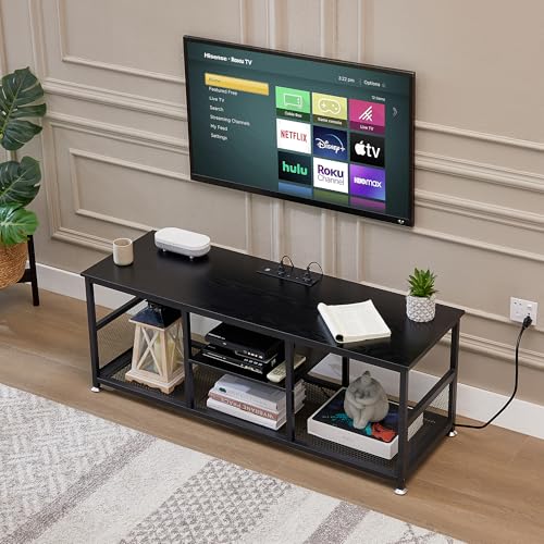 TV Stand with Power Outlets for Televisions up to 55 Inch
