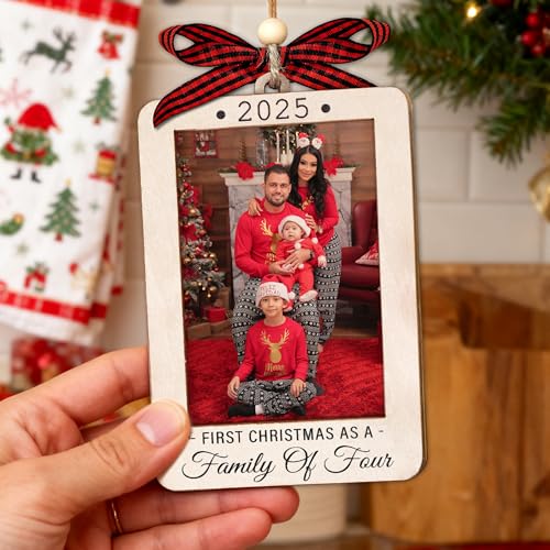 Our First Christmas as Family of 4 Ornament 2025