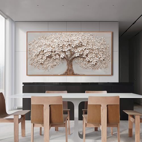 Canvas Wall Art Decor Prints Oversized Wall Art Pictures for Living Room Modern Large Tree of Life Wall Art Prints Framed Artwork for Walls Bedroom Office Decor 29" X 58"Printed Decorative Painting